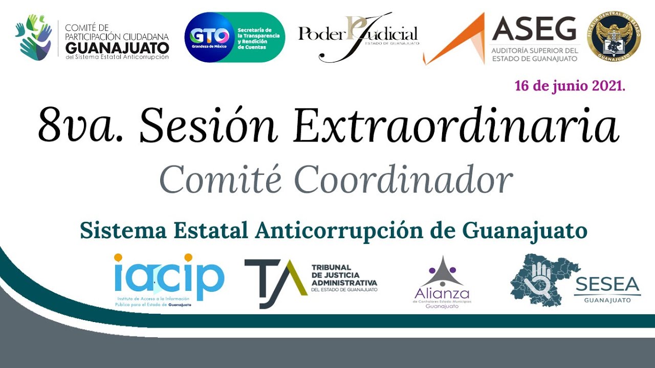 8va Sesión Extraordinaria del Comité Coordinador